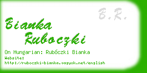 bianka ruboczki business card