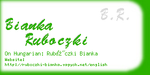 bianka ruboczki business card